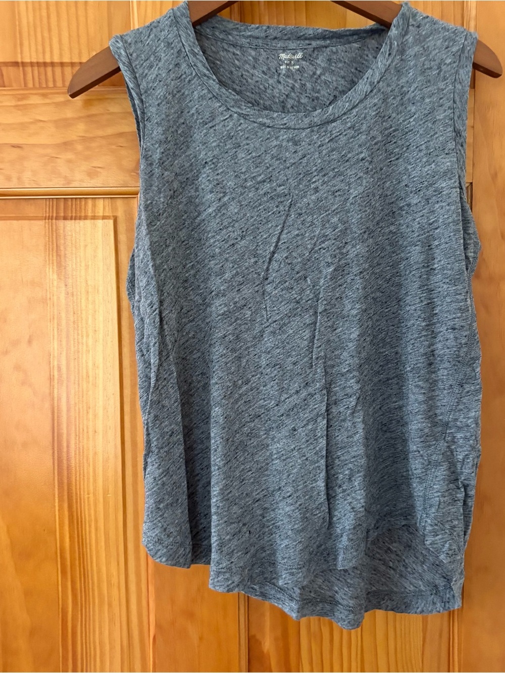 Madewell Sleeveless Gray Heather Tank Top - Casual Women’s Tee